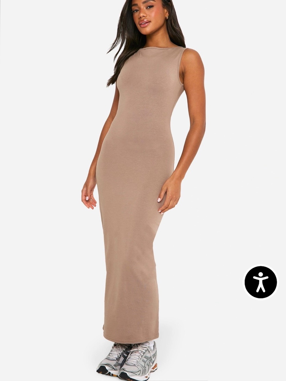 boohoo
Basic Tan Midaxi Dress size 8